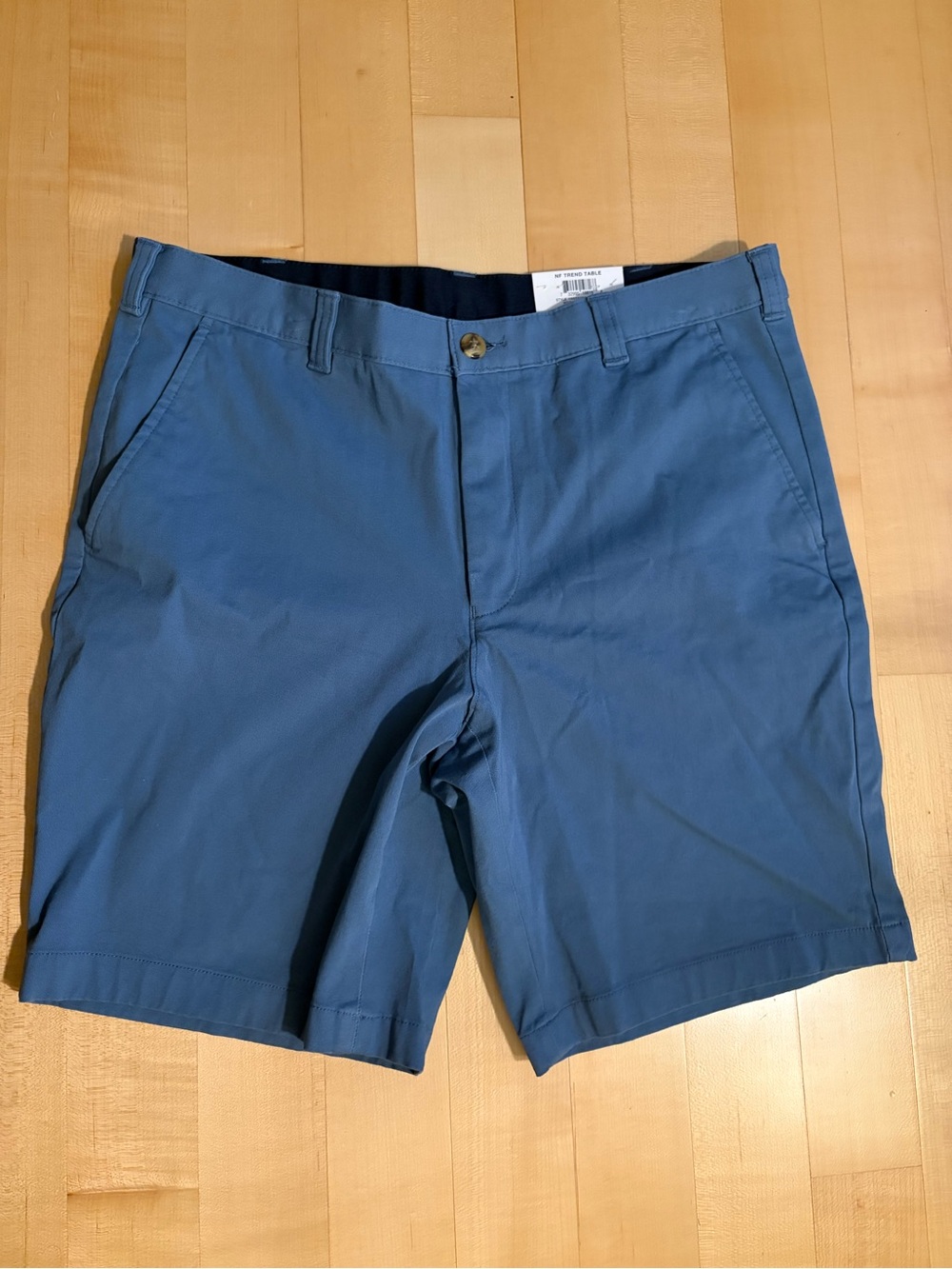 Club Room Slate Blue Flat-Front Chino Shorts - Picture 1 of 2